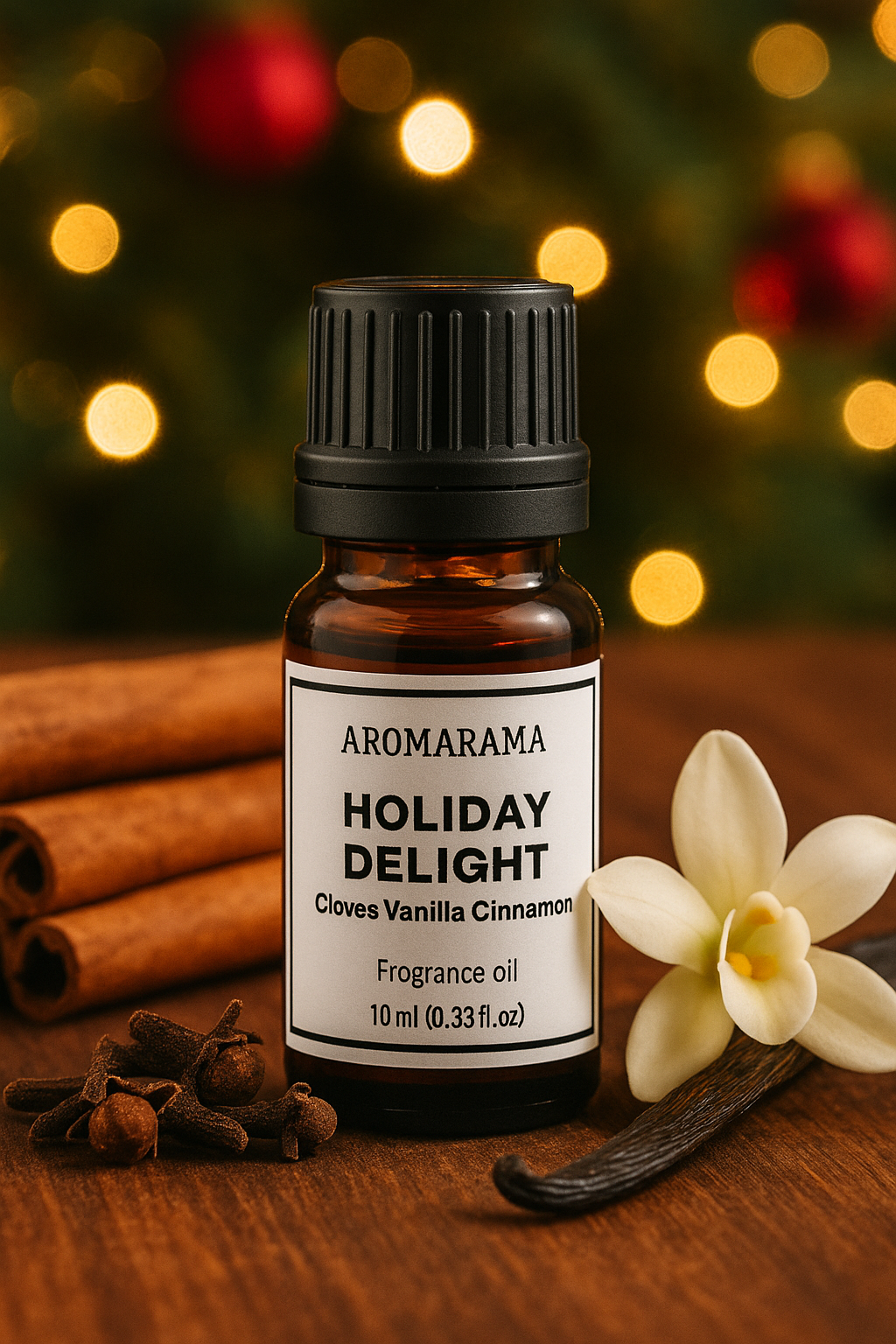 Holiday Delight blends clove, cinnamon, pine, vanilla, and musk
